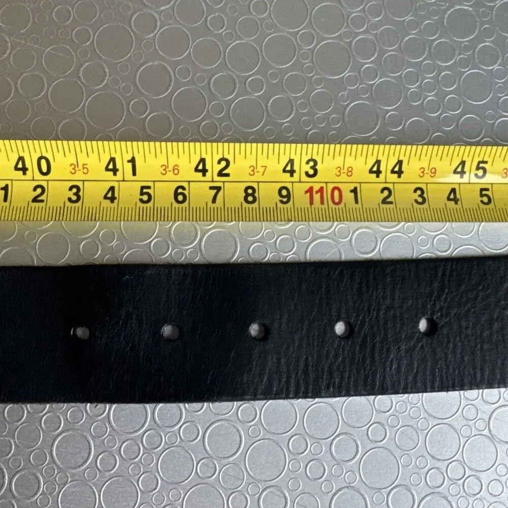 Vintage Fossil Mens Belt 42 Black Retro Classic Leather Gorpcore Unisex Western